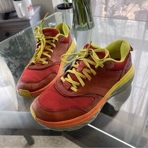 Hoka One One Bondi Leather Mens‎ 9 US 1110538ACHL Shoe Sneaker Auburn/ Chili